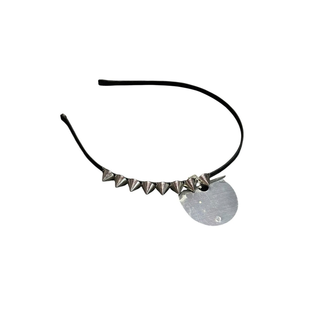 Unbranded Girls Metal Spike‎ Headband Black Silver Punk Rock Hair Accessory